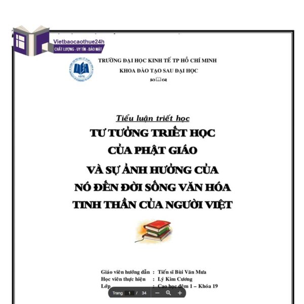 Tiểu luận tư tưởng triết học Phật giáo hay nhất