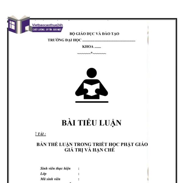 Tiểu luận bản thể luận trong triết học Phật giáo, giá trị và hạn chế 
