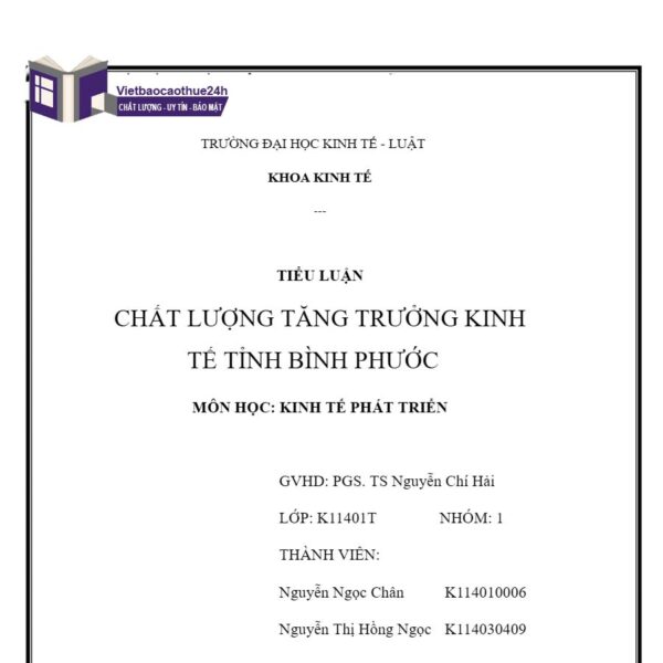 Tiểu luận kinh tế phát triển trường đại học Kinh Tế Luật