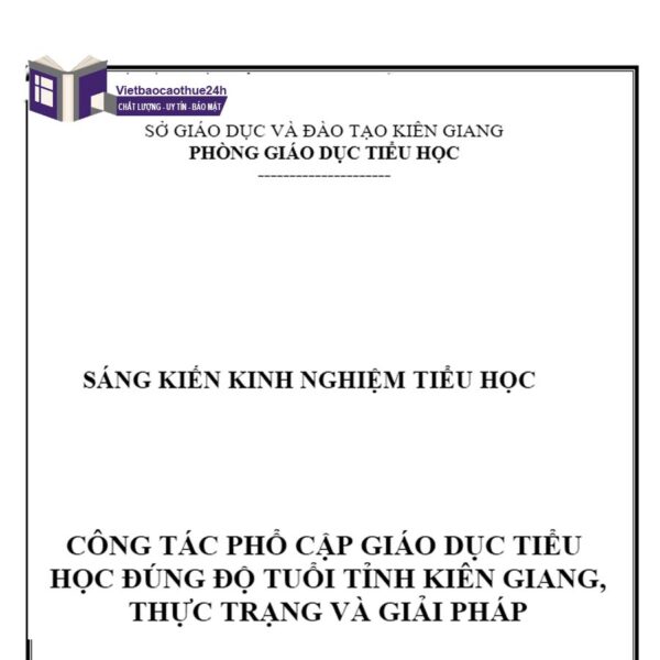 Luận văn sáng kiến kinh nghiệm tiểu học về nâng cao chất lượng giảng dạy