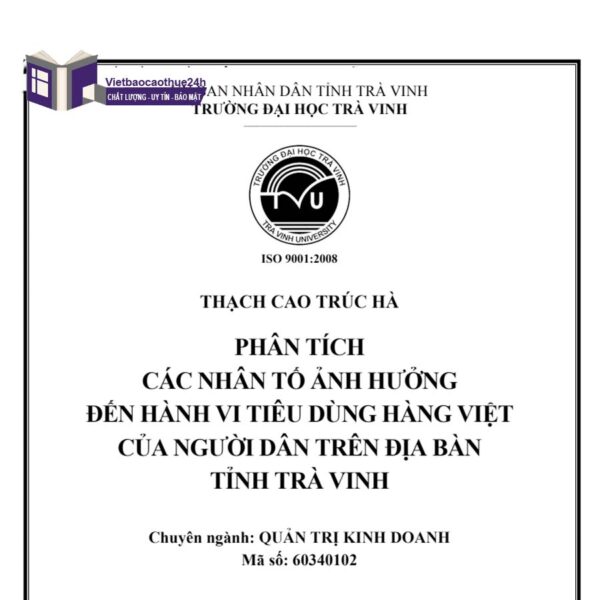 Bài luận văn nghiên cứu về các yếu tố ảnh hưởng đến người tiêu dùng nổi bật