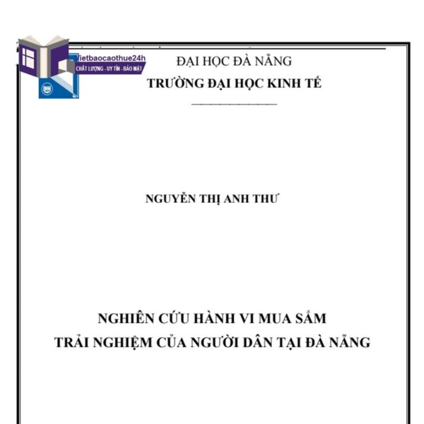 Bài luận văn nghiên cứu hành vi người tiêu dùng ấn tượng