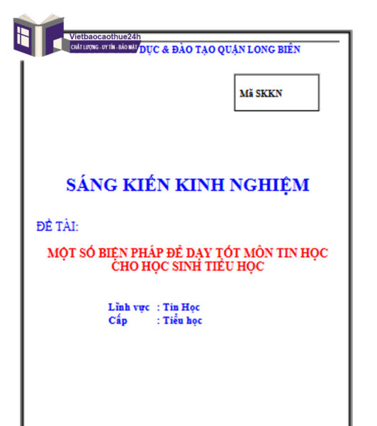 Sáng kiến kinh nghiệm lớp 4 môn tin