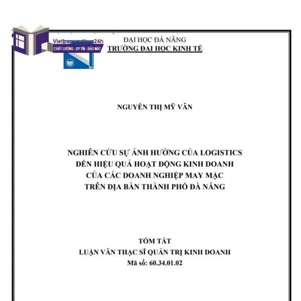 Mẫu luận văn Thạc sĩ phân tích hiệu quả kinh doanh tại Công ty xuất nhập khẩu