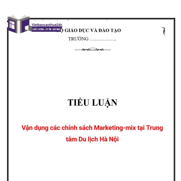 Tiểu luận quản trị bán hàng của Trung tâm Du lịch Hà Nội