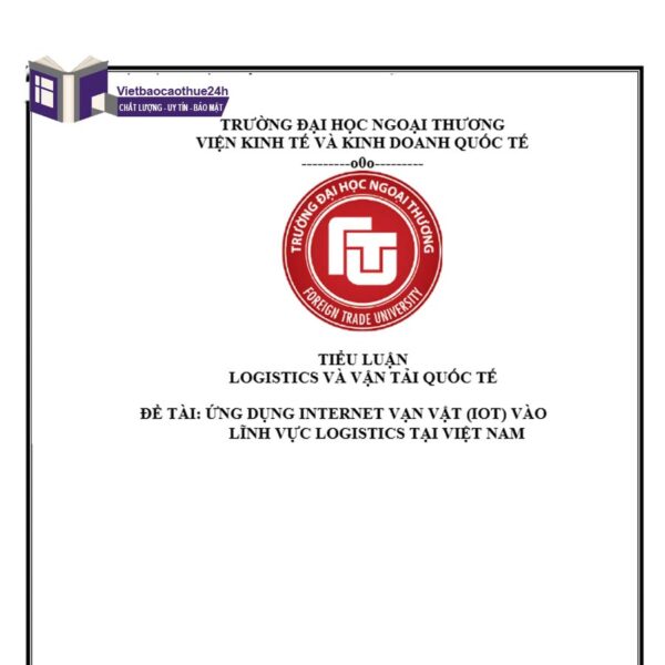 Tiểu luận logistics 4.0