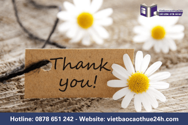 Lời cảm ơn báo cáo thực tập