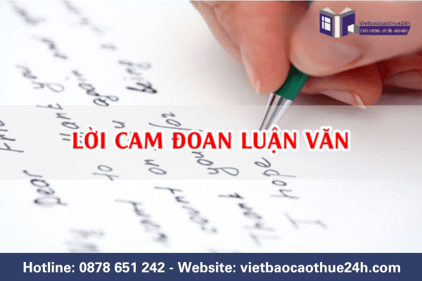 Lời cam đoan luận văn