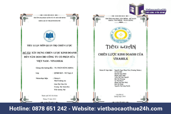 Các bài mẫu của ngành Quản trị kinh doanh giúp sinh viên định hướng cho bài làm của mình