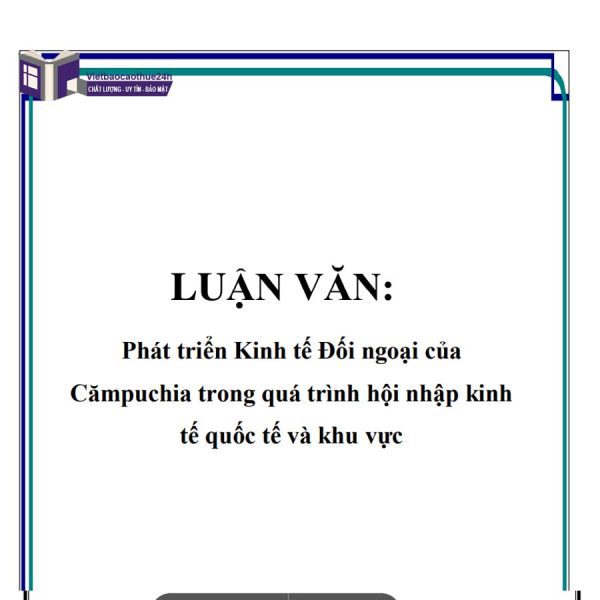 Luận văn thạc sĩ kinh tế chính trị - Trường Đại Học Kinh Tế Quốc Dân