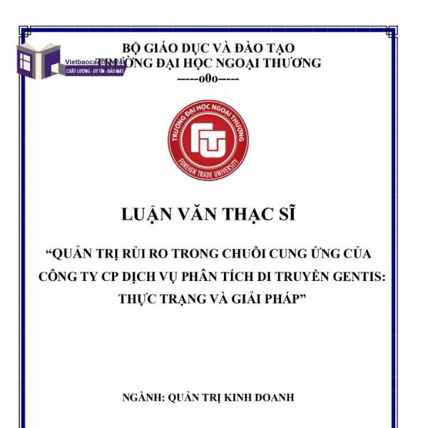 Mẫu luận văn thạc sĩ quản trị kinh doanh - Trường Đại Học Ngoại Thương