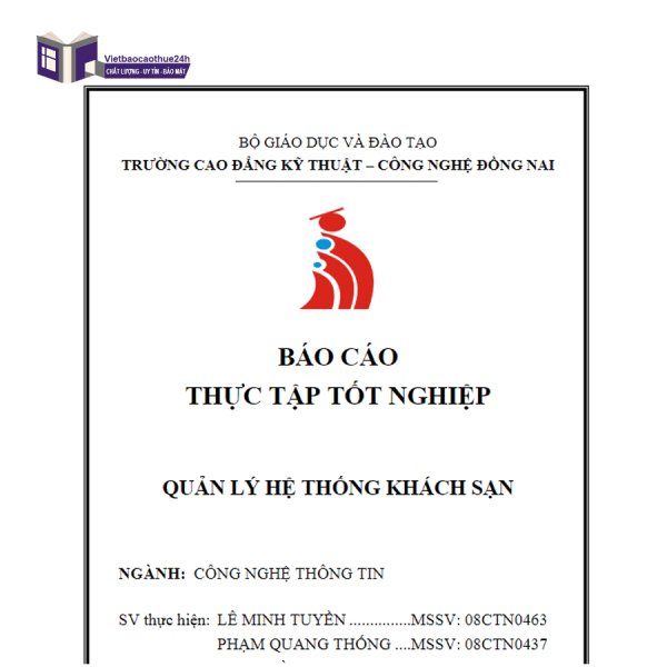 Mẫu lời mở đầu báo cáo thực tập khách sạn số 7