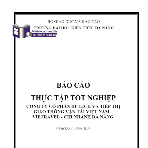 Báo cáo thực tập Công ty du lịch Vietravel mẫu số 2