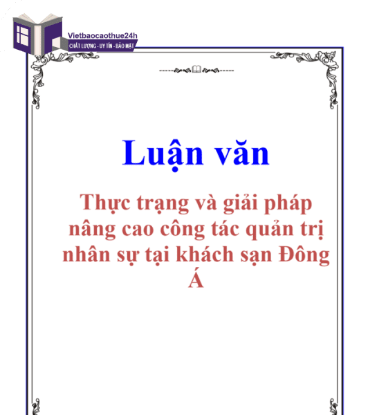 Luận văn về khách sạn mẫu số 2