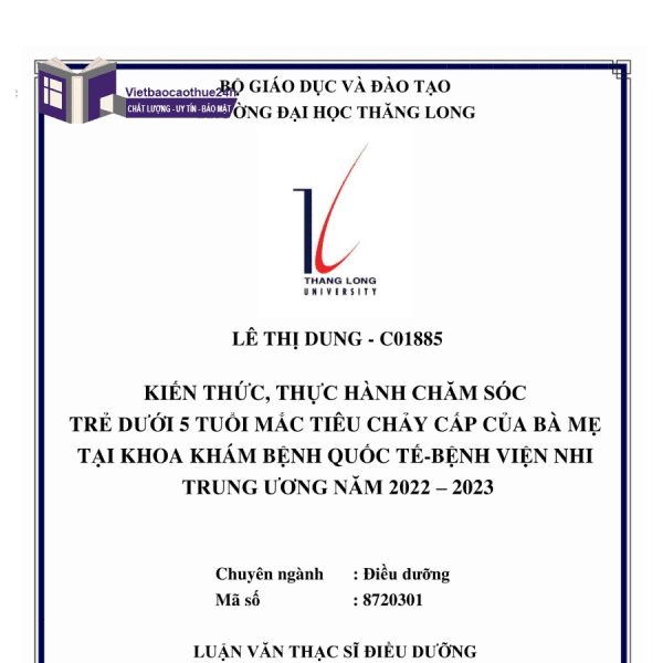 Luận văn thạc sĩ điều dưỡng mẫu số 1