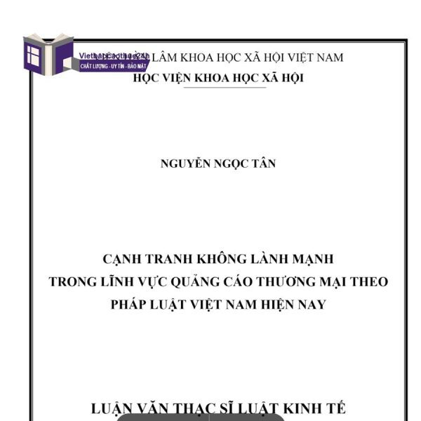 mẫu luận văn thạc sĩ luật kinh tế