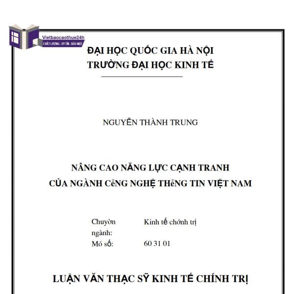Luận văn thạc sĩ kinh tế chính trị