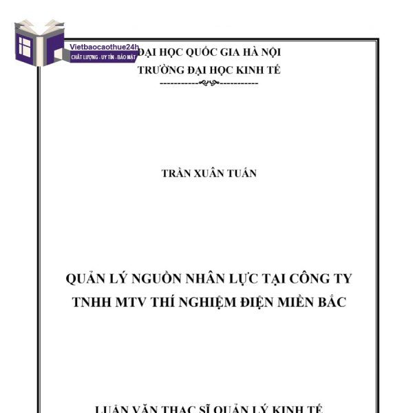 Luận thạc sĩ quản lý kinh tế mẫu 4