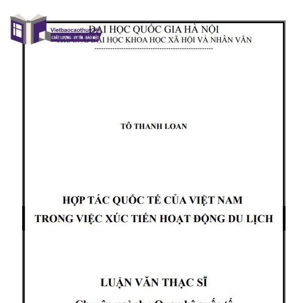 Luận văn thạc sĩ quan hệ quốc tế - Ngành du lịch