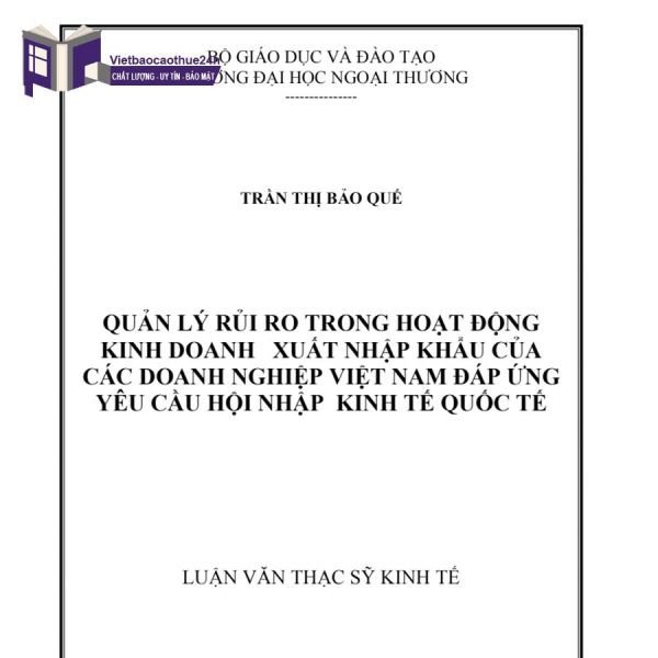 Thạc sĩ kinh doanh quốc tế  trong hoạt động XNK
