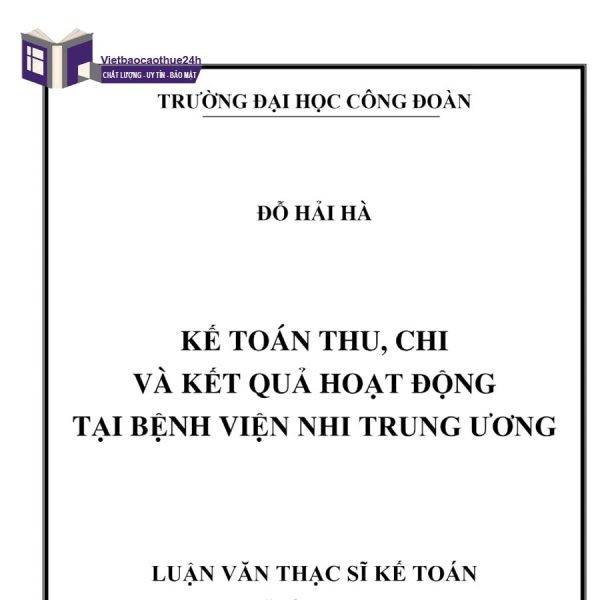 Luận văn thạc sĩ kế toán quản trị chi phí tại bệnh viện