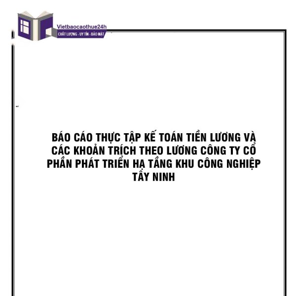 Báo cáo thực tập kế toán tiền lương và các khoản trích theo lương mẫu 3