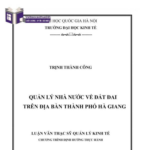 Luận thạc sĩ quản lý kinh tế mẫu 5