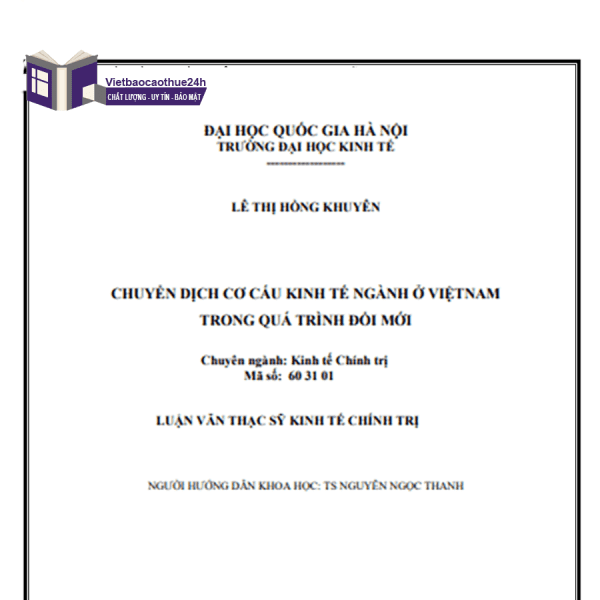 Mẫu luận văn kinh tế chính trị về chuyển dịch cơ cấu