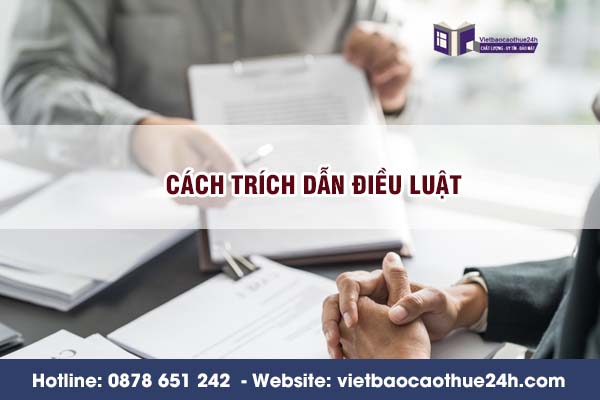 Cách trích dẫn điều luật
