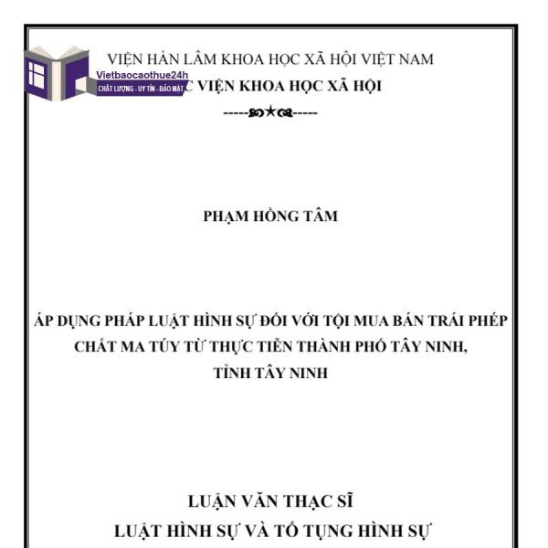 Tham khảo luận văn luật hình sự  đối với tội mua bán trái phép chất ma túy