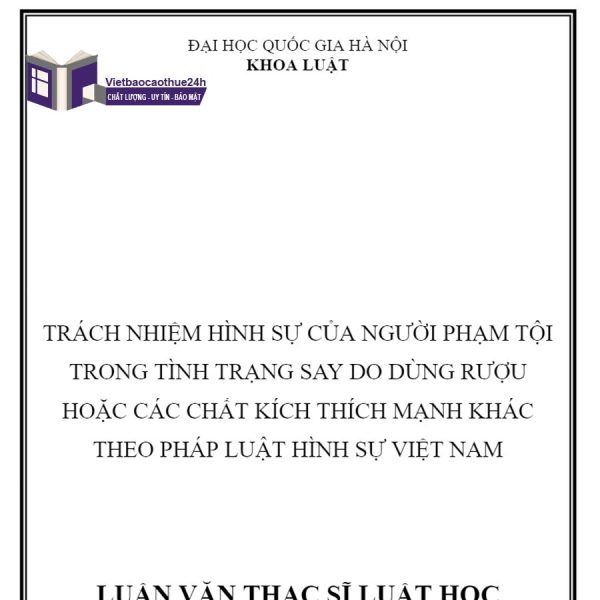 Tham khảo luận văn luật hình sự về trách nhiệm hình sự