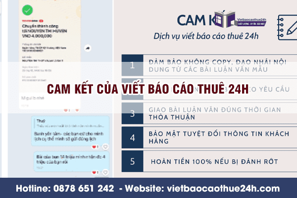Cam kết của Viết báo cáo thuê 24h