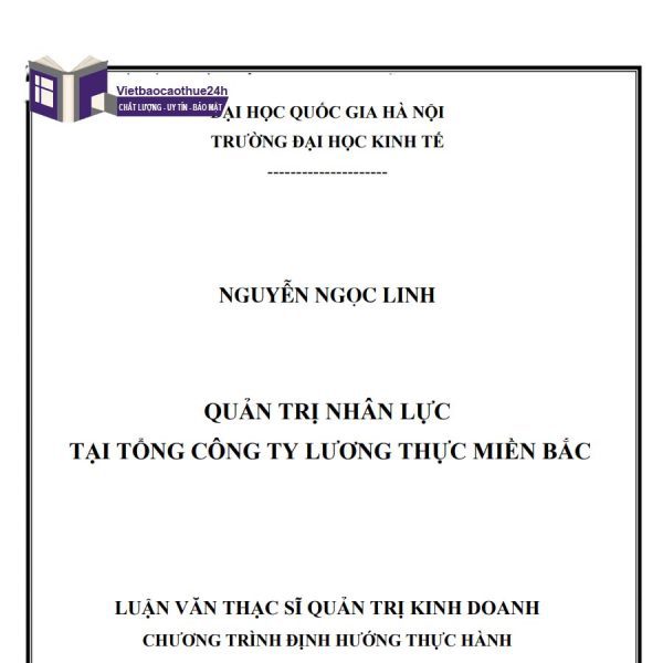 Luận văn quản trị nhân sự tại Tổng Công ty Lương thực miền Bắc