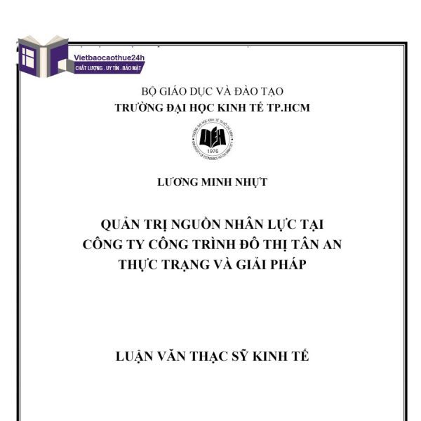 Luận văn quản trị nhân sự tại Công ty Công trình đô thị Tân An