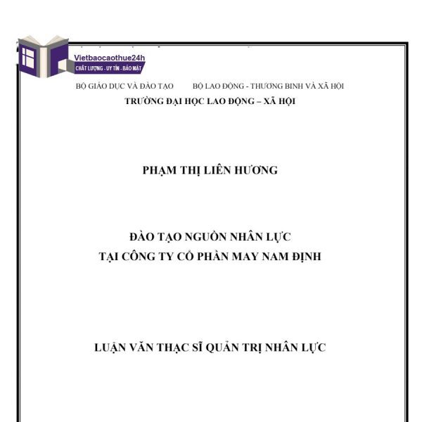 Luận văn quản trị nhân sự tại Công ty cổ phần May Nam Định