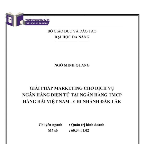 Luận văn Thạc sĩ phát triển dịch vụ Ngân hàng điện tử tại Ngân hàng TMCP Hàng Hải Việt Nam chi nhánh Đắk Lắk