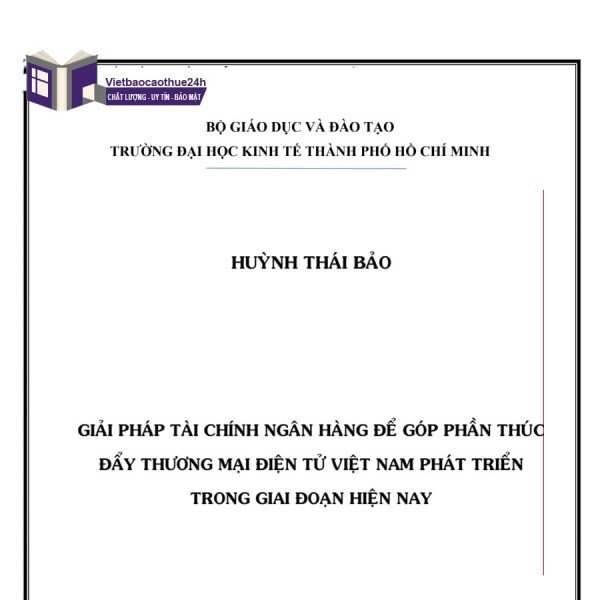 Luận văn Thạc sĩ tình hình Thương Mại Điện Tử tại Việt Nam