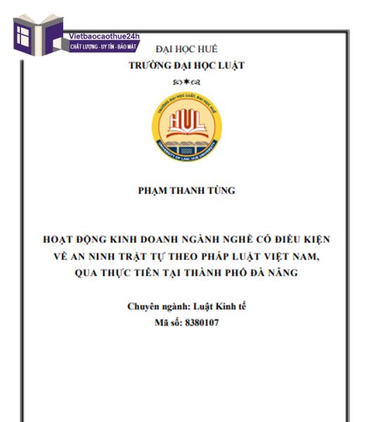 Luận văn Thạc sĩ quản lý nhà nước về an ninh trật tự theo pháp luật Việt Nam