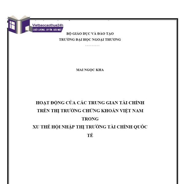 Luận văn thạc sĩ ngành tài chính quốc tế đạt điểm 10/10