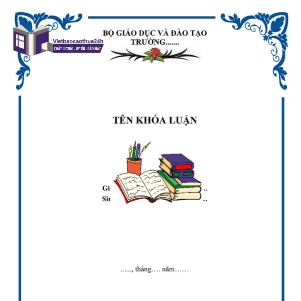 Mẫu bìa báo cáo tài chính mẫu 1 