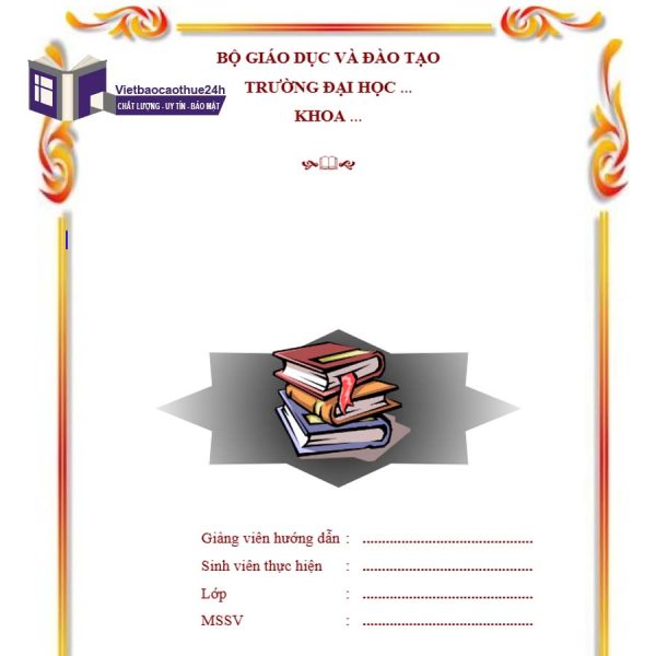 Mẫu bìa báo cáo tài chính mẫu 3