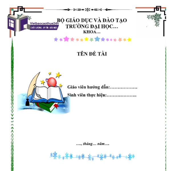 Mẫu bìa báo cáo tài chính mẫu 4