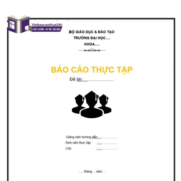 Mẫu bìa báo cáo tài chính mẫu 6