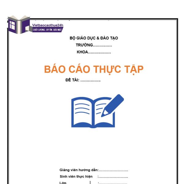 Mẫu bìa báo cáo tài chính mẫu 7