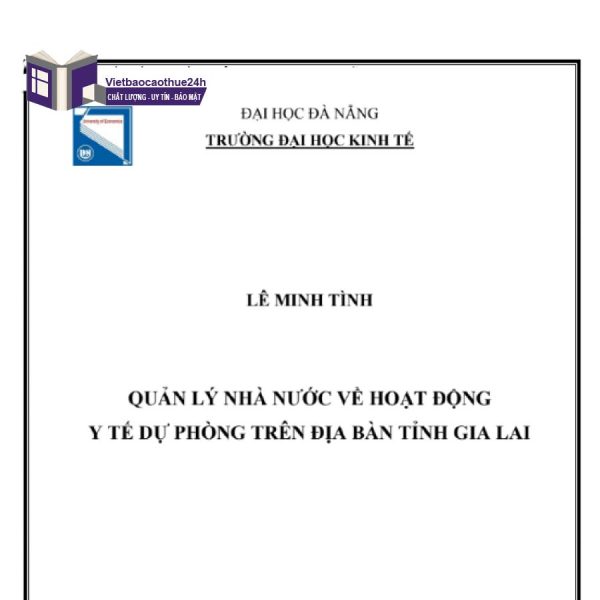 Quản lý nhà nước về hoạt động y tế dự phòng trên địa bàn tỉnh Gia Lai 