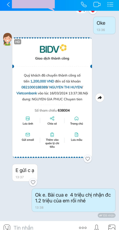 feedback của khách hàng