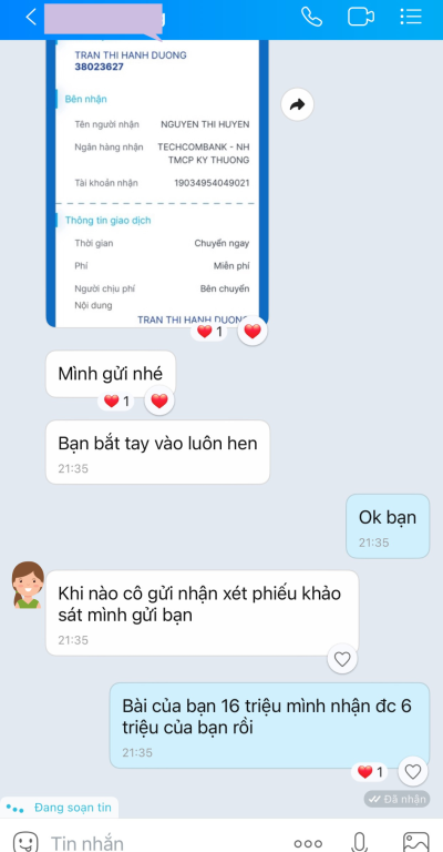 feedback của khách hàng
