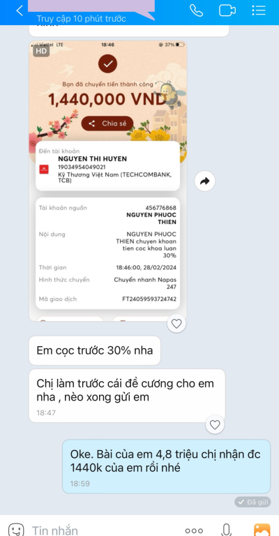 feedback của khách hàng