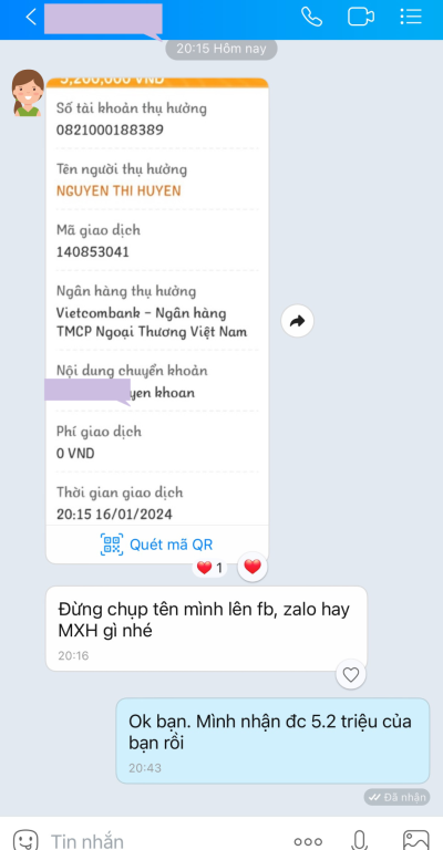 feedback của khách hàng