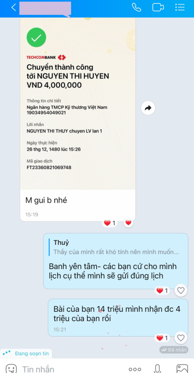 feedback của khách hàng